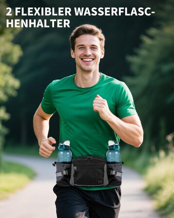 Тактична поясна сумка 6L для туризму, прогулянок з собакою, бігу, велоспорту, риболовлі та подорожей, чорна