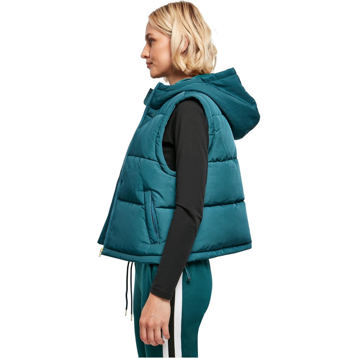 Жіночий жилет Urban Classics з переробленого твіду з пуховою оббивкою, розмір XL, колір jasper