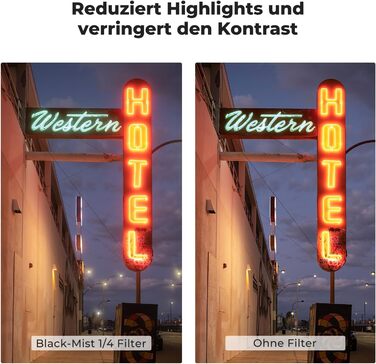 Фільтр K&F Concept 67mm Black Promist 1/4 з оптичного скла з багатошаровим нанопокриттям для відеозйомки/портретної фотографії (Nano-Klear)