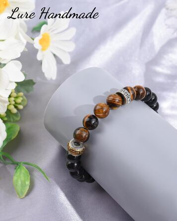 Браслет на руку VGWON для чоловіків з перлами – ідеальний подарунок на день народження, Різдво, для сина, чоловіка, батька (UVG-BM103S)