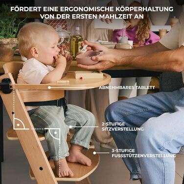 Дитяча подушка для стільчика Kinderkraft ENOCK, м'яка, з ременями, легко миється, гіпоалергенна, чорна, для стільчика CALMEE, сірий