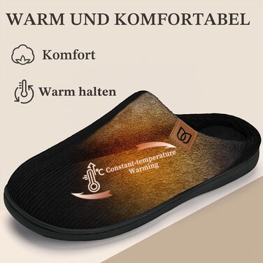 Чоловічі капці WateLves з вельвету та Memory Foam, теплі домашні та вуличні тапочки протиковзкі, смугасті чорні, розмір 43.5 EU