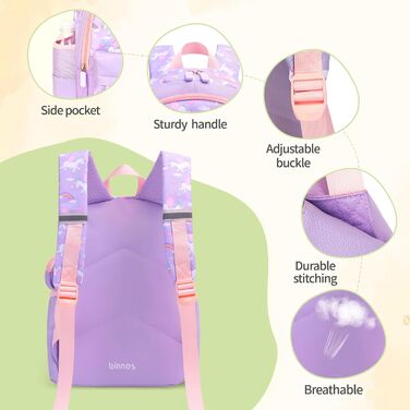 Дитячий рюкзак SUN EIGHT для хлопчиків та дівчаток: легкий, міцний, для садка, школи та подорожей (фіолетовий)