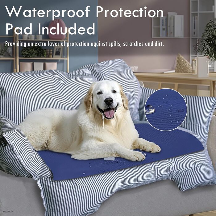 Автомобільний лежак для собак великих порід до 36 кг, з кріпленнями та неслизькою підкладкою