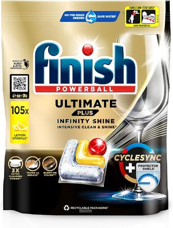 Таблетки для посудомийних машин Finish Ultimate Plus Infinity Shine Citrus, 105 шт