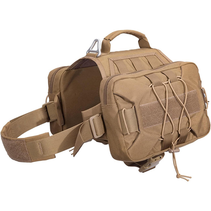 Рюкзак для собак Exceent Eite Spanker – зручний та місткий для подорожей, кемпінгу та прогулянок. Оливковий колір, розмір M, з двома бічними кишенями.