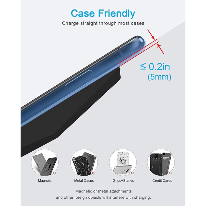 Бездротовий зарядний пристрій NANAMI 30W USB-C з індукційним підсвічуванням, 2-в-1, для iPhone 17/16/15/14/13/12/11/XS Max/X/XR/8 Plus, Samsung Galaxy S25/S24/S23, чорний