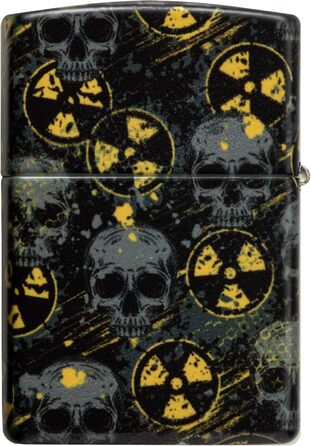 Бензинова запальничка Zippo Nuclear Skulls 540, кольорова, вітростійка, багаторазова, подарункова коробка, оригінал США