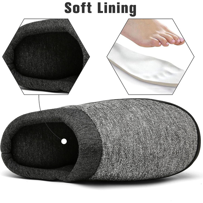 Тапочки жіночі Mishansha Herren зимові, халатні, з меморі-піною, антиковзкі, розмір 36-49 (світло-сірий, 37 EU)