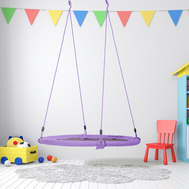 Relaxdays Round Hanging Chair 110 cm