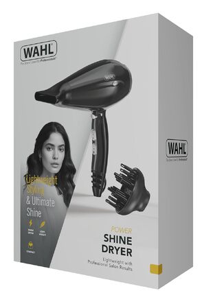 Фен для волосся WAHL Power Shine Dryer: 3 температурних та 2 швидкісних режими, функція холодного обдуву Cool Shot, швидке сушіння та стайлінг кучерявого волосся