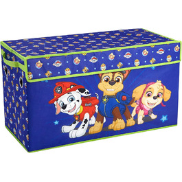 Складана дитяча скриня для іграшок Paw Patrol Chase, Marshall і Skye, міцна з кришкою, Nickelodeon