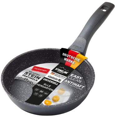 Сковорода STONELINE 16 см з антипригарним покриттям (камінь), для індукції, алюмінієва, сіра