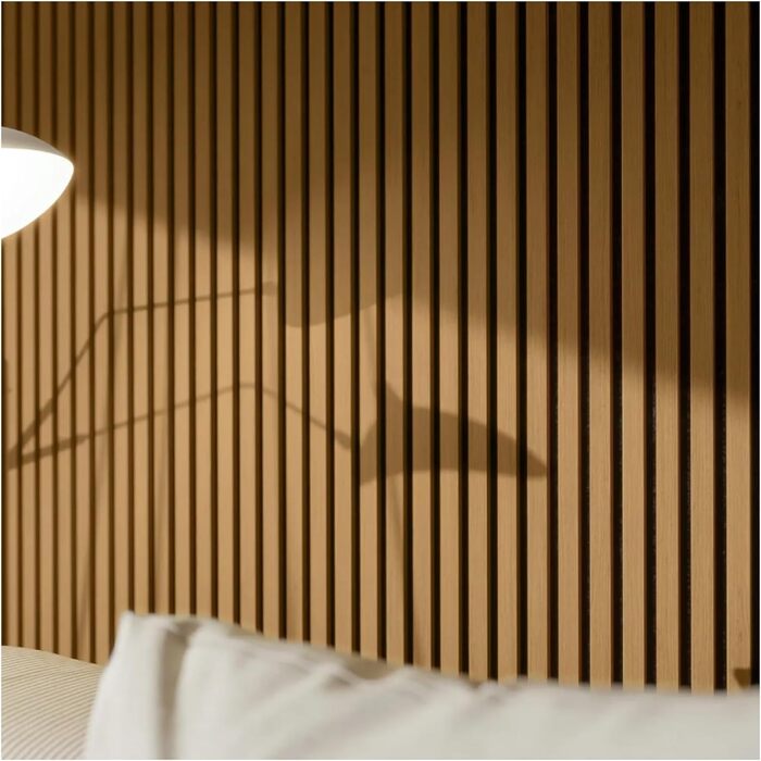 Акустичні стінові панелі HORI з ефектом дерева, звукопоглинаюча облицювання для шумоізоляції та декору стін, 120x60x2,1 см, колір 3D Тик