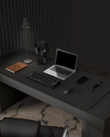 Чорний ігровий килимок Black Shark Gaming Manta P3 XL (900x400 мм) - вологостійкий, з антиковзною основою