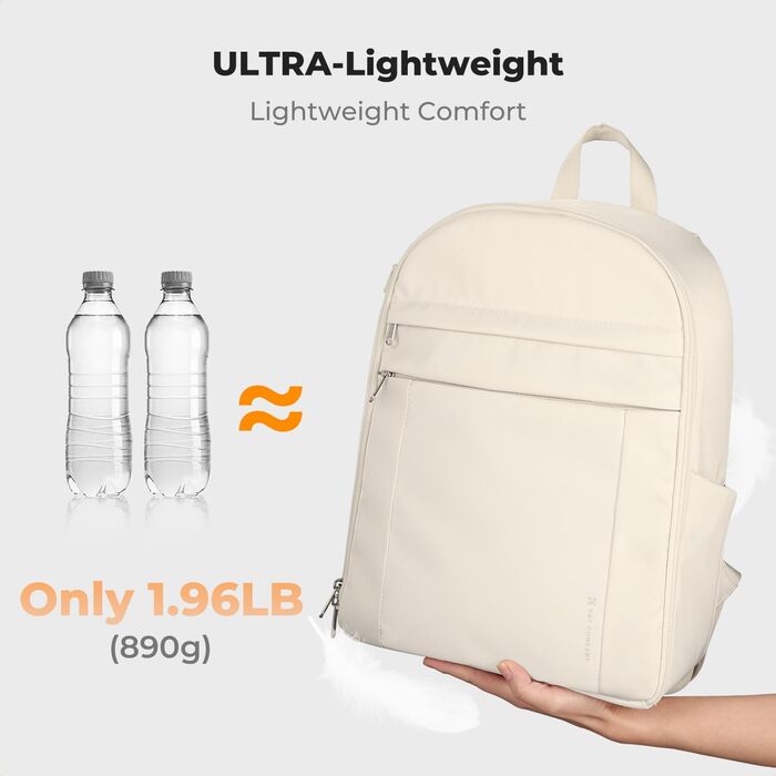 Сумка-рюкзак для фототехніки K&F Concept: компактний та легкий рюкзак для DSLR, дзеркальних камер та штатива з дощовиком, колір слонова кістка
