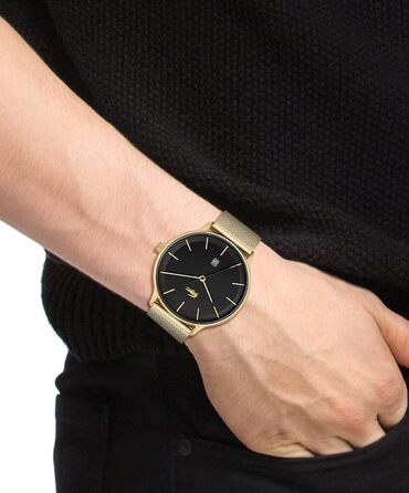 Годинник чоловічий Lacoste Club Quartz з золотистим браслетом з нержавіючої сталі - 2011224