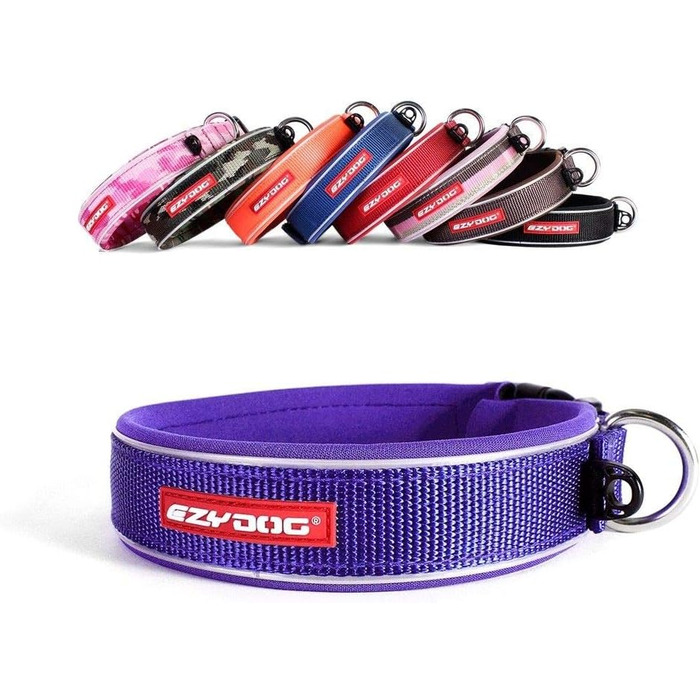 Нашийник для собак EzyDog Camo (M, зелений) - неопреновий, водонепроникний, світловідбиваючий, для великих, середніх та малих собак