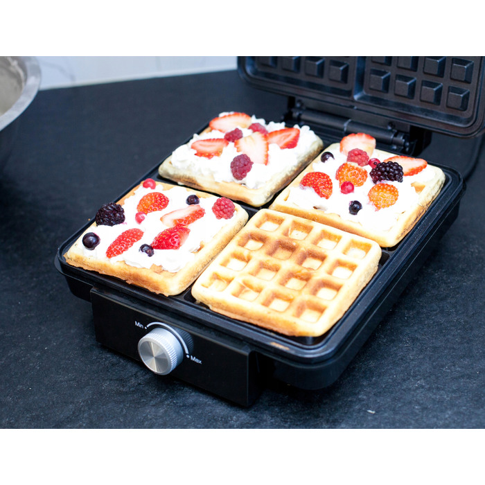 Вафельниця Berlinger 2300 Вт, чорна, з регулюванням температури, на 4 вафлі