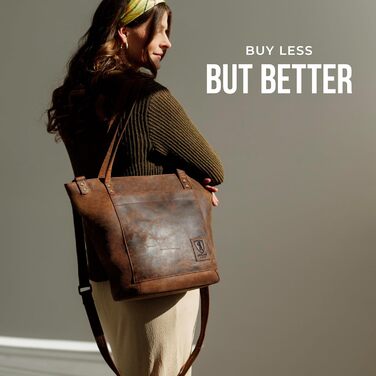 Сумка жіноча шкіряна через плече Berliner Bags Verona Vintage (Earth) - велика шопер сумка з YKK блискавкою