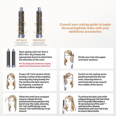 OKWRAP Haarstyler 5 в 1: Airbrush, фен, локони, випрямляч. Набір для створення зачісок (сірий)