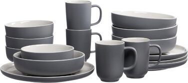 Набір посуду серії Jasper від Ritzenhoff & Breker | 16 предметів, сірий колір