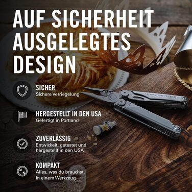 Leatherman Wave+ Мультитул - 18-в-1: мультиінструмент з нержавіючої сталі, з лезами, щипцями та кусачками - аксесуари для кемпінгу, Special Edition, сірий