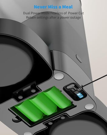 Автоматичний кормушка для котів та собак з Wi-Fi, 5L, 1-6 прийомів їжі, сенсор контролю рівня корму, чорний