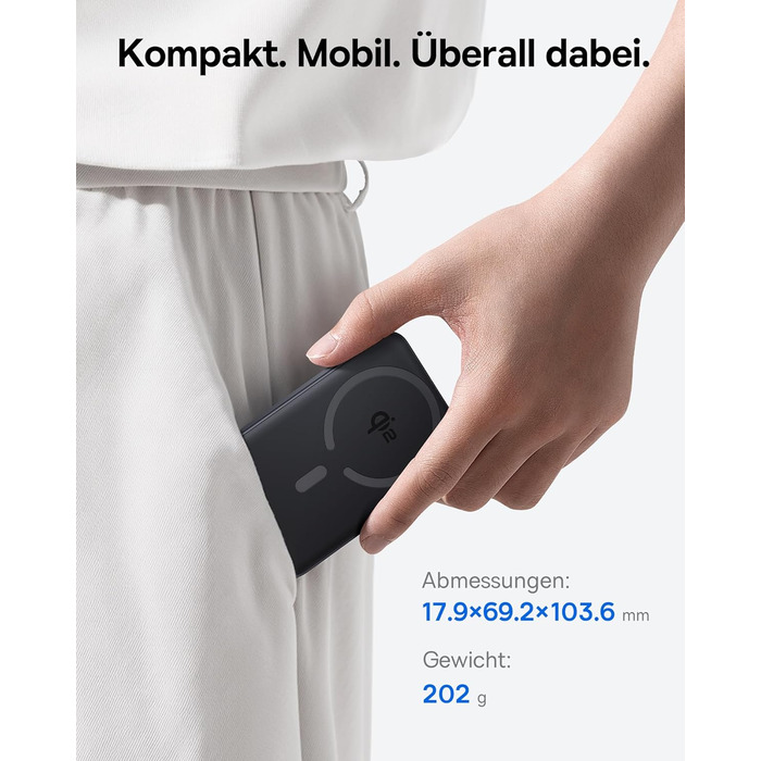 Power Bank Baseus EnerFill MagSafe 10000mAh з PD 22.5W та бездротовою зарядкою 15W (Qi2), чорний