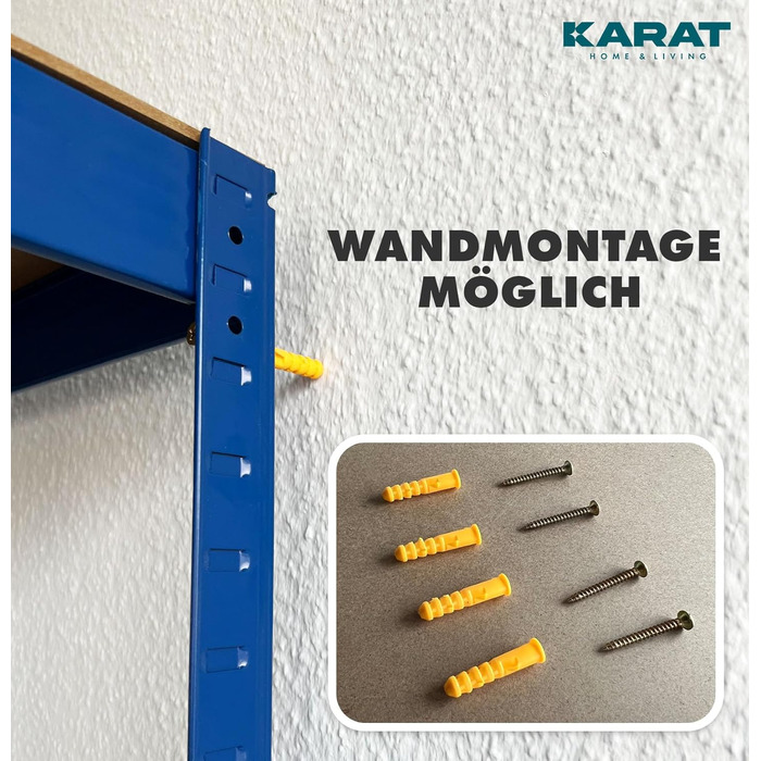 KARAT Heavy-Duty Shelving Unit, 2-Piece Set, 40 x 90 x 180 cm
