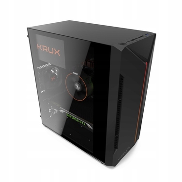 Корпус для комп'ютера Krux Astro Midi Tower, чорний, із загартованим склом