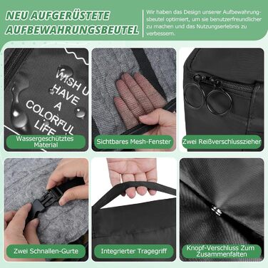 Органайзер для валізи, набір 10 шт: пакувальні куби, водонепроникні мішки для одягу, взуття, косметики, аксесуарів. Чорний колір.