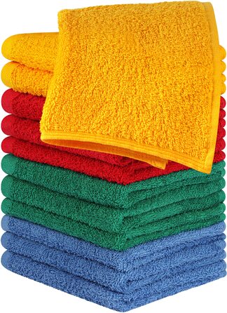 Набір м'яких фланелевих рушників для обличчя Utopia Towels, 100% бавовна, гігроскопічні та якісні, чорний/білий