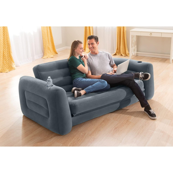 Intex розкладне крісло-ліжко, надувне двоспальне ліжко Queen Size