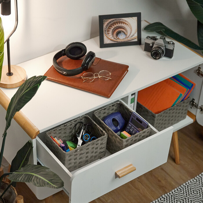 Relaxdays Woven Storage Basket 3-Piece Set