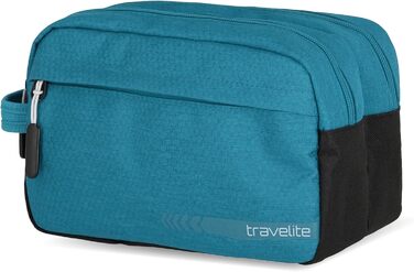 Косметичка для ручної поклажі Travelite Kick Off: практична культбагаж для подорожей та спорту, 26 см, 5 л, сірий (петроль)