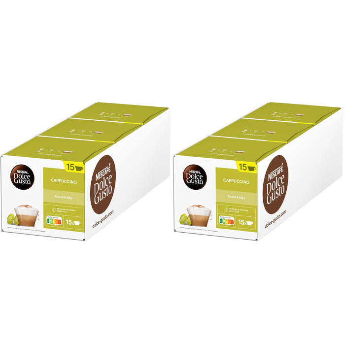 Кавові капсули NESCAFÉ Dolce Gusto Cappuccino, 90 капсул (3 упаковки по 30 шт)