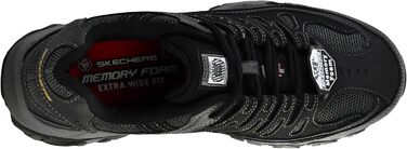 Черевики робочі чоловічі Skechers Cankton Ebbitt зі сталевим підноском, чорно-темно-сірі (31 EU)