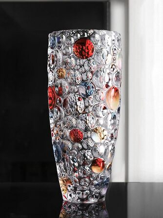 Ручна ваза з кришталевого скла з золотим візерунком, 30 см. Сучасна ваза для дому, весілля