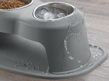 WeatherTech Система годівлі для тварин Double High – підняті годівниці для собак та котів, 35,6 см, темно-сірий (DHC9614DGDG)