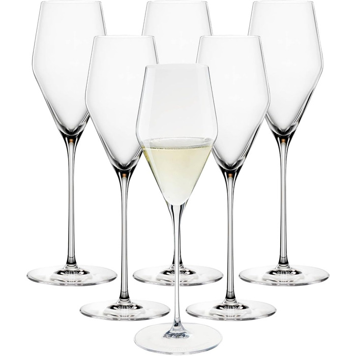 Spiegelau & Nachtmann, 6-piece Champagne Glass Set, Crystal Glass, 250 ml, Definition, 1350129