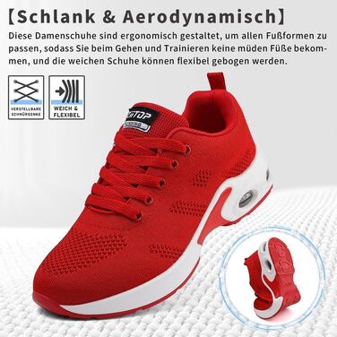 Жіночі кросівки для бігу та ходьби: спортивні, дихаючі, з ортопедичною підтримкою, підошва з повітряною подушкою, неслизькі, легкі, для залу та вулиці (Рожеві, 41 EU)