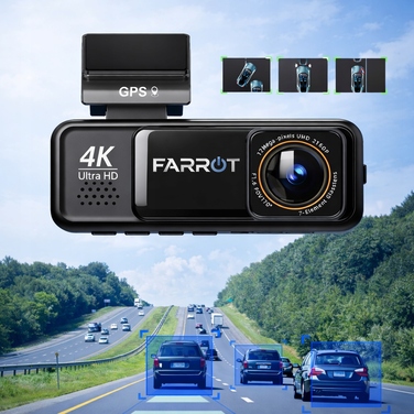Автомобільний відеореєстратор FARROT A8 4K з GPS, WiFi, передньою та задньою камерами та функцією ADAS