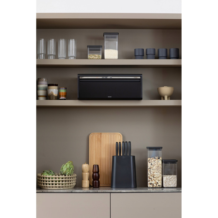 Контейнер для хліба Brabantia, односекційний, чорна сталь