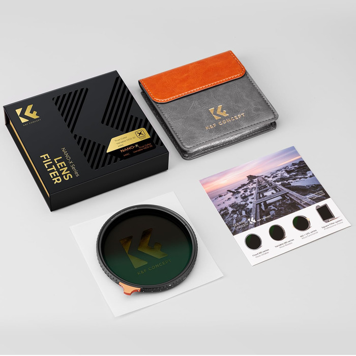 Фільтр нейтральної сірої ND K&F Concept Nano-X True Color Variabler 55mm (ND2-32, 1-5 ступенів)