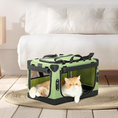 Транспортна переноска для собак та котів Petsfit, складана, для подорожей та авто, XS, зелена