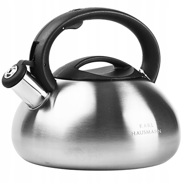 Класичний сталевий чайник Karl Hausmann, 2,5 л, чорний, сріблястий, сірий