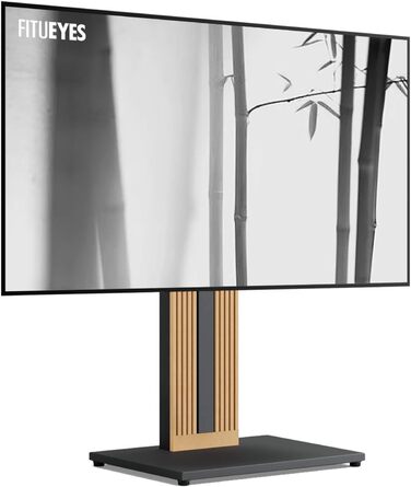 Підставка для телевізора FITUEYES Zen Series Black - дерев'яна, поворотна, регульована по висоті (32-65 дюймів)