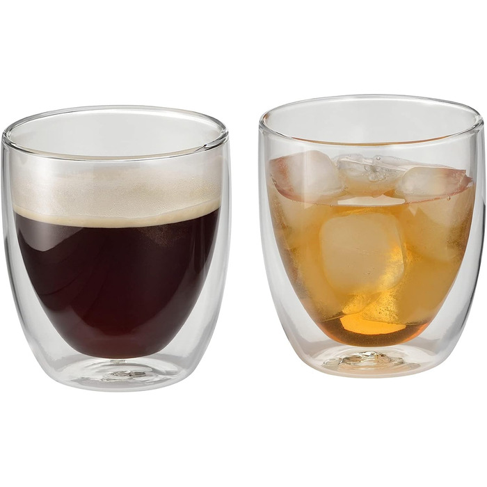 WMF Double-Walled Cappuccino Glasses Set, 2-Piece, Double-Walled Glasses 250ml, Floating Effect, Thermal Glasses, Heat-Resistant Tea Glass, Coffee Glass