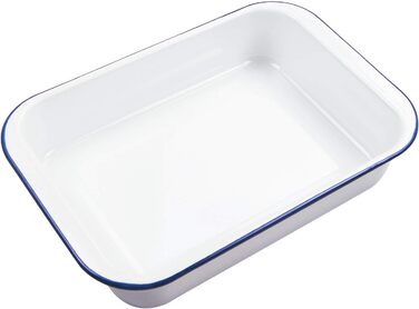 Велика емальована жароміцна форма Webake 37x24x7 см для запікання та запіканок